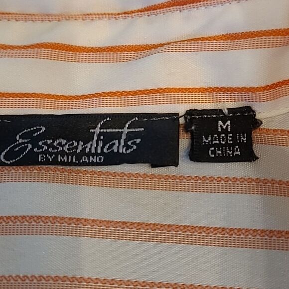 Essentials sz M orange strips shirt - Picture 5 of 10